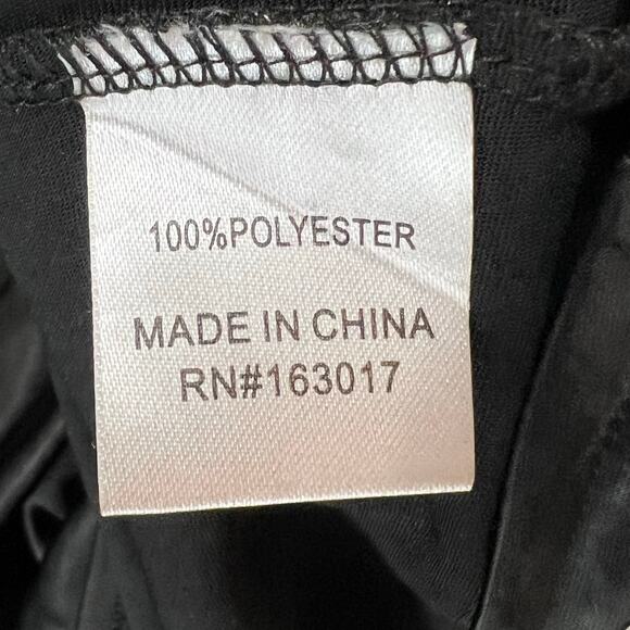 Princess Polly Mini Dress Womens 8 Black Silky Lace Up Back Night Out Flirty - Picture 13 of 15